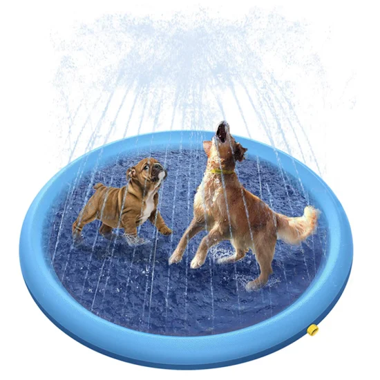 Надувной коврик для игры в воду для домашних животных, открытый спринклер, брызговик для собак